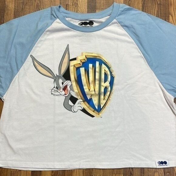 Warner Bros. Tops - Warner Bros. 100th celebration Bugs Bunny oversize crop woman’s T-shirt size M